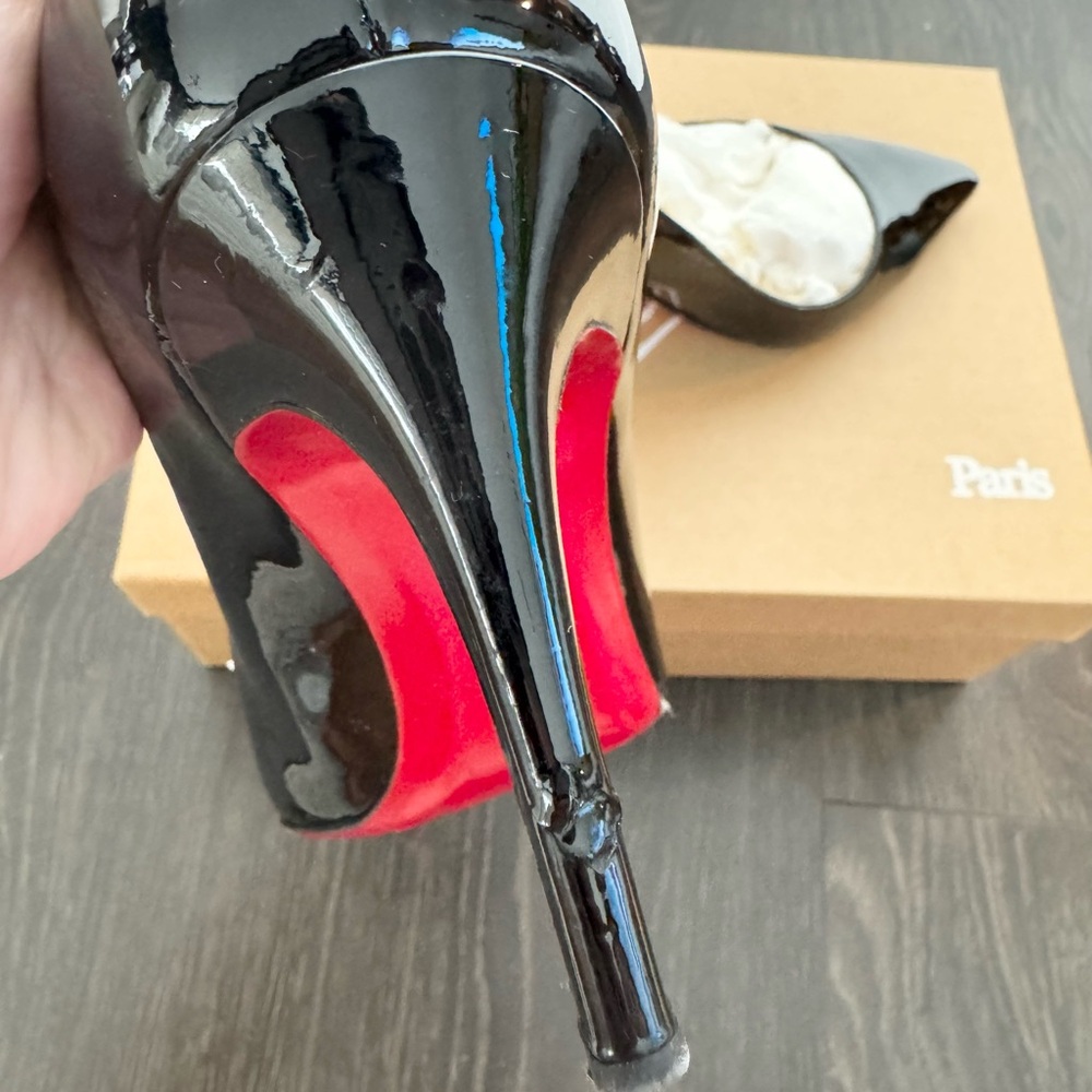 Authentic Christian Louboutin Kate Heels (Black) size 7 85mm - Picture 5 of 6